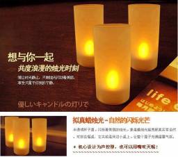 5pc rechargeable led candle light Electronic with frosted holder/Tea Christmas Promotion/magic