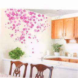700x500mm DIY Self-Adhesive Wall Sticker Decal Removable Wallpaper House Interior Decor - Petal Splash HDS-80688