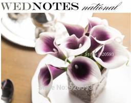 Aliexpress Free shipping 30PCS/LOT pu calla flower real touch wedding artificial silk home decoration
