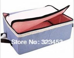 Aliexpress Free Shipping High-grade Fold Foldable Clothing Underwear Socks Sundries Storage Box Bin with soft sponge Cover