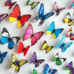 Бабочки Aliexpress 12 Pcs/Lot PVC 3D Butterfly Wall Stickers Decals Home Decor Poster for Kids Rooms Adhesive to Wall Decoration Adesivo De Parede