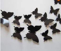 Бабочки Aliexpress 12pcs Hot Wonderful Art Design Decal Wall Sticker Home Decor Black blue red yellow Room Decorations 3D Butterfly wedding