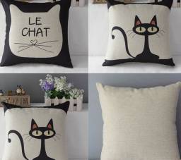 Black Cat Cotton Linen Throw Pillow Car Sofa Decor Case Cushion Cover Free Shipping