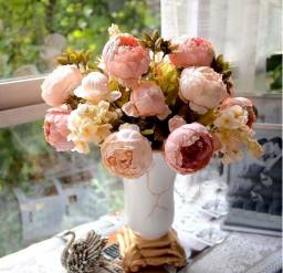 Букет ПИОНОВ Bouquet Artificial Peony Silk Flowers Fake Leaf Home Wedding Party Decoration