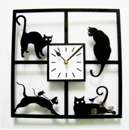 Часы настенные Aliexpress fashion personality art wall clock mute fun cat