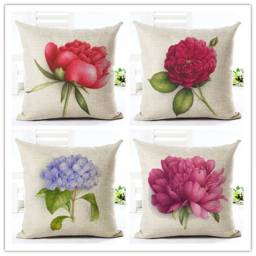 Чехол для подушки Aliexpress 2016 New Fashion Style Home Decor Sofa Throw Pillow High Quality Cartoon Cushion Square Rose Flower Print Cojines
