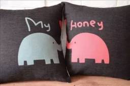 Couple elephant pillows decorate 2PCS /lot cushion sofa cover 45CM*45CM wedding gift pillow Wholesale! Free shipping