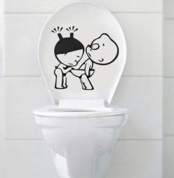 Декоративная наклейка для туалетной комнаты Aliexpress.com Toilet wall stickers toilet stickers decoration