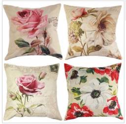 Декоративная наволочка Flower Cotton Linen Throw Pillow Case Cushion Cover Home Decor PTSP