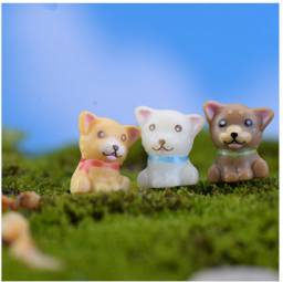 Декоративные фигурки Aliexpress 2 PCs random color micro card landscape craft ornament plastic Mini cute dog simulation doll decoration