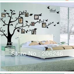 Декоративные наклейки Aliexpress Free Shipping XXL Size 99''*79" Family Picture Photo Frame Tree Wall Quote Art Stickers Vinyl Decals Home Decor