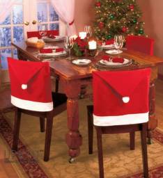 Декорация Aliexpress Santa Clause Red Hat Chair Back Covers for Christmas Dinner Decor New Party Supply Favor 4 pcs / lot