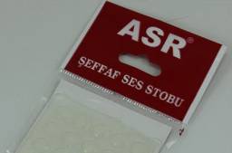 Демпфер (звукопоглотитель) силиконовый самоклеящийся ASR Seffaf ses stobu