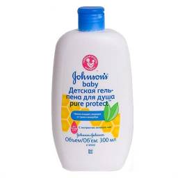Детская гель-пена Johnson's baby Pure protect с экстрактом зеленого чая
