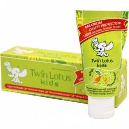 Детская йогуртовая зубная паста Twin Lotus Kids Манго и хризантема (с 3 лет)
