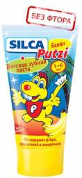 Детская зубная паста SILCA Putzi Банан (без фтора)