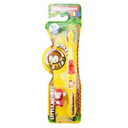 Детская зубная щетка Fix Price "UltraDent" Little Monkey с игрушкой-ластиком Артикул: 3116002