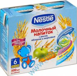 Детский десерт Nestle "Молочный напиток с рисом