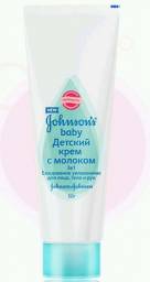 Детский крем Johnson's baby 3-в-1 с молоком