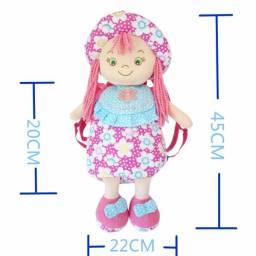 Детский рюкзак Aliexpress In.Grace high quality children's cotton flowers backpack for girls kawaii baby backpacks polka dot bags 18INCH TOY BAG