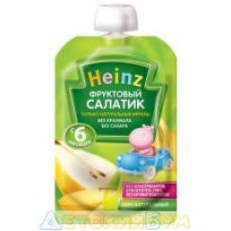 Детское питание Heinz Пюре в пауче "Фруктовый салатик".
