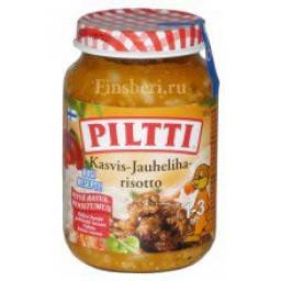 Детское питание PILTTI Kasvis-Jauheliha-risotto (от 1-3 лет)