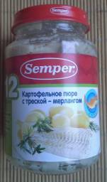 Детское питание Semper Картофельное пюре с треской-мерлангом