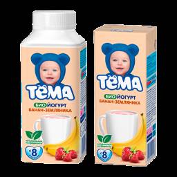 Детское питание Тёма Биойогурт с бананом и земляникой 2