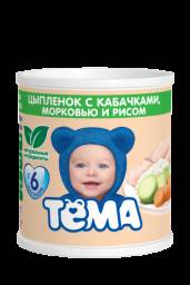 Детское питание Тёма Пюре цыпленок с кабачками