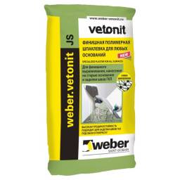 Финишная полимерная шпаклевка для сложных оснований Weber Vetonit JS PLUS