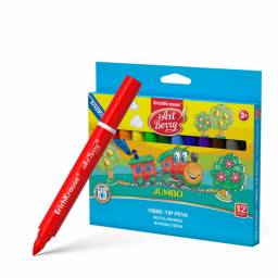 Фломастеры ErichKrause Art Berry Super Washable Jumbo Fibre-Tip Pens