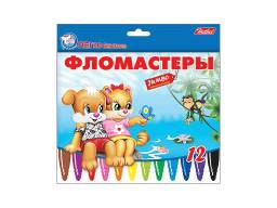 Фломастеры Hatber Jumbo утолщенный корпус 12 цв.