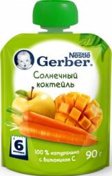 Фруктовое пюре Gerber Солнечный коктейль