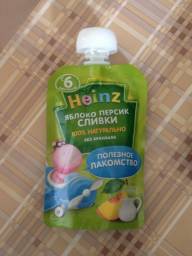 Фруктовое пюре Heinz Яблоко, сливки