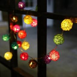 Гирлянда AliExpress 5 M 20 Rattan Ball new year Christmas garland led String Fairy Lights Led Christmas Lights Outdoor Guirlande Lumineuse Exterieur Navidad Luces Decorativas