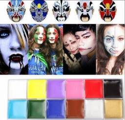 Грим Aliexpress 12 Color Face Body Paint for Halloween Makeup waterproof Oil Painting Art Party Fancy Dress Tools
