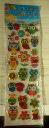 HAPPY STICKERS. Наклейки совы 6 шт.
