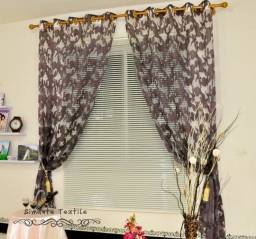 Home decoration luxury jacquard tulle fabric for window curtain living room