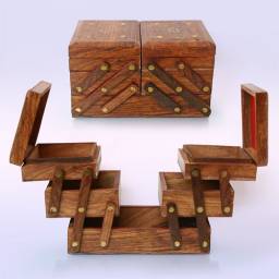 Индийская резная шкатулка Handicraft