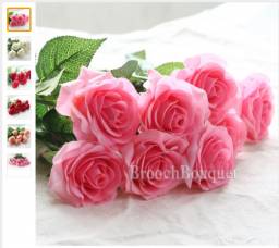 Искусственные цветы Aliexpress 8pcs/lots Artificial Flowers Real Touch Latex Flowers Wedding Bridal Bouquet Fake Flowers Floral Wedding Party Home Decorative