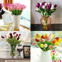Искусственные цветы AliExpress Artificial Flower Tulip Decorative Wedding Decoration White Yellow Red Pink Green