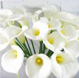 Искусственные цветы Buyincoins Calla Lily Bridal Wedding Bouquet head Latex Real Touch Artificial Flower Decor
