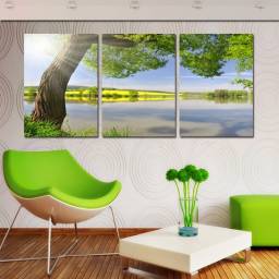 Картины Aliexpress 40*60 Hot 3 Pieces Wall Art pictures painting Big tree with sunshine irradiation art On Canvas For lover room set no frame