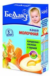 Каша Беллакт Молочная кукурузно-овсяная с грушей