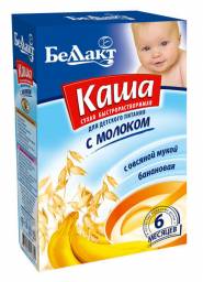 Каша Беллакт молочная с овсяной мукой банановая с 6 мес
