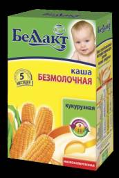 Каша Беллакт сухая быстрорастворимая для детского питания кукурузная