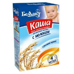 Каша Беллакт сухая молочная рисовая быстрорастворимая для детского питания