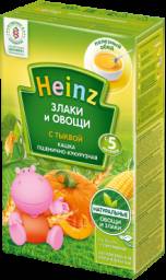 Каша Heinz Злаки и овощи с тыквой пшенично-кукурузная