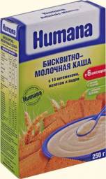 Каша Humana бисквитно-пшеничная молочная