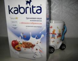 Каша Kabrita Гречневая с яблоком и абрикосом на козьем молоке